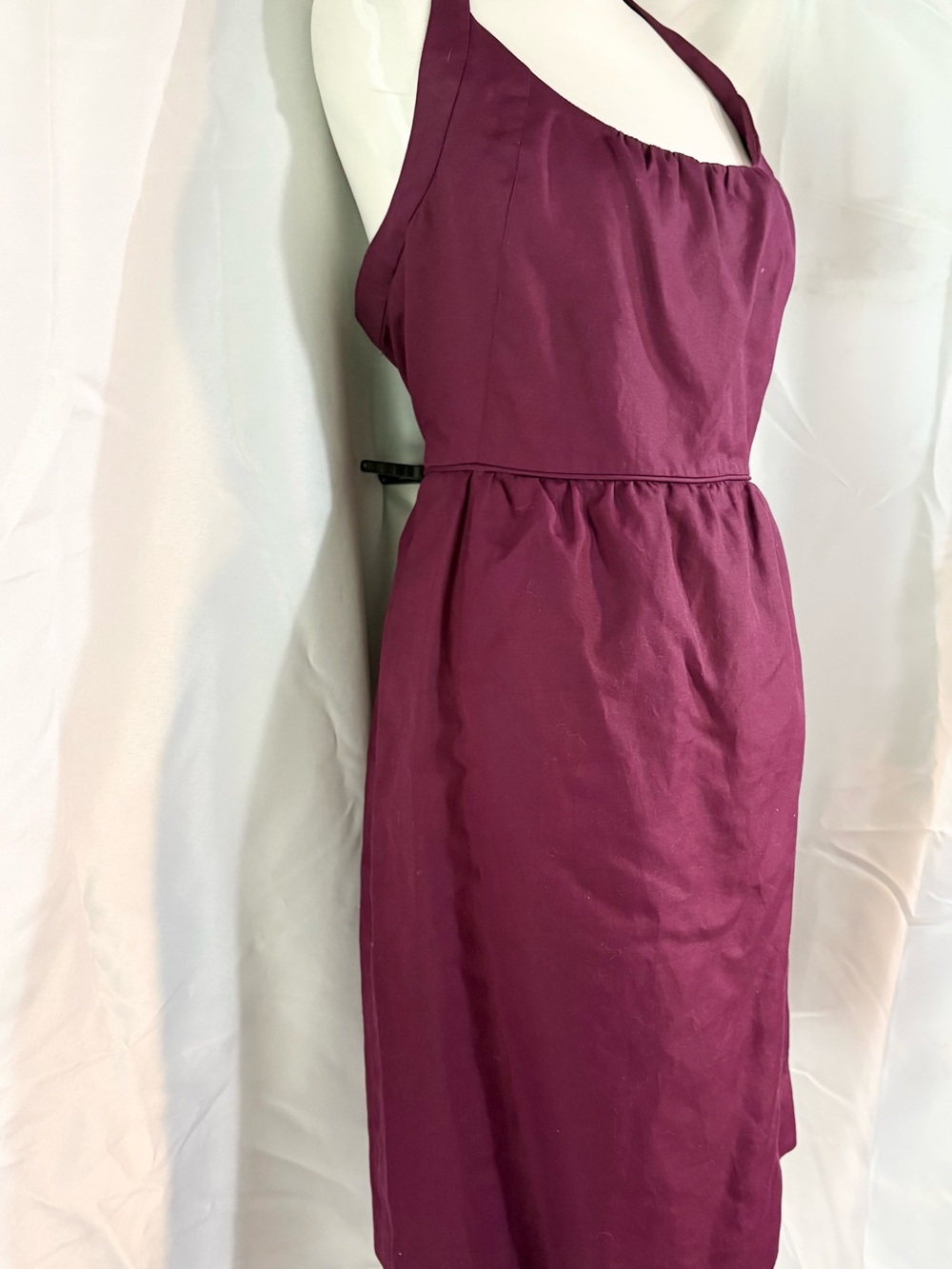 J. Crew plum-colored halter-neck fit and flare dress - Picture 5 of 10
